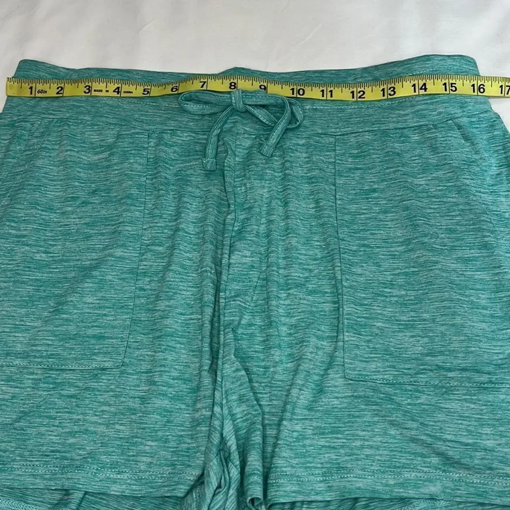 H Halston Studio Women’s Lagoon Space Dye Lounge Shorts Size Medium